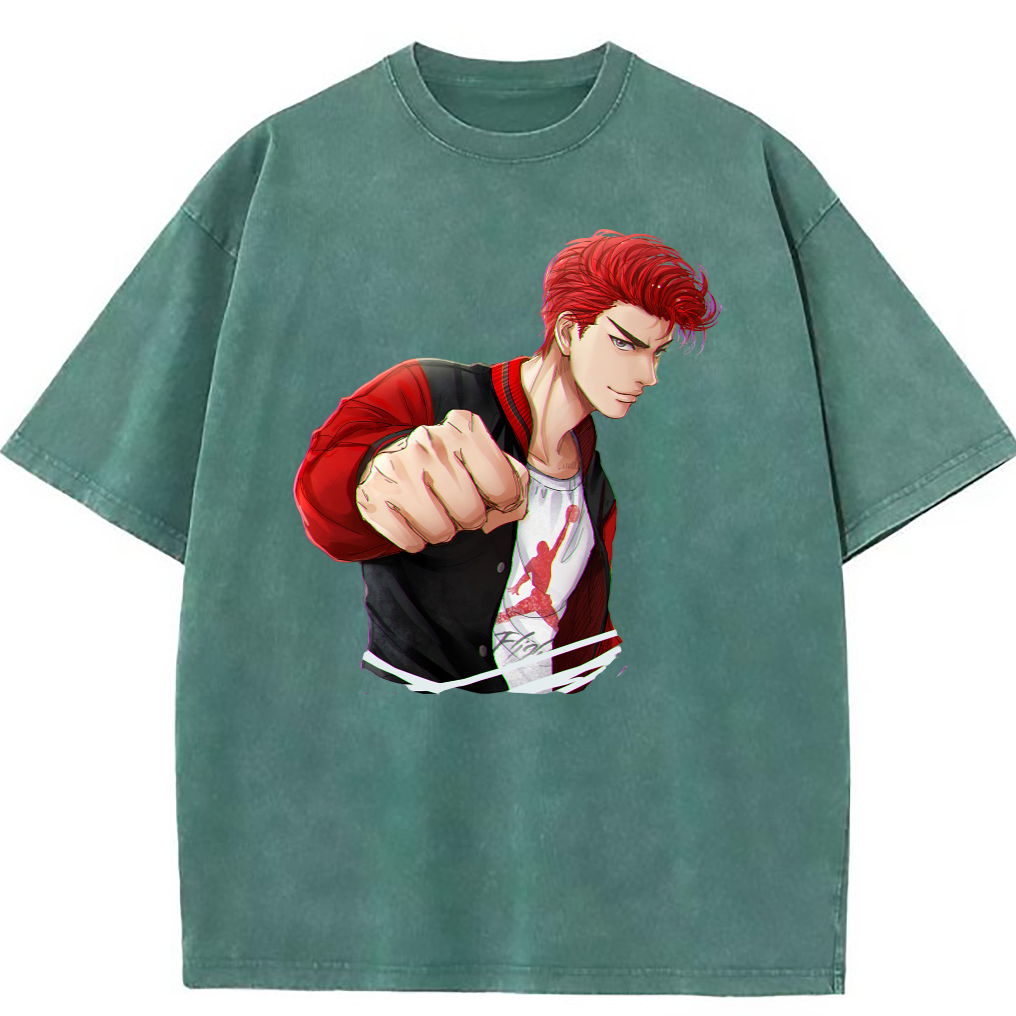 （画像用） SLAM DUNK／スラムダンク 綿100% ヴィンテージ風 半袖Tシャツ（フロントプリント）